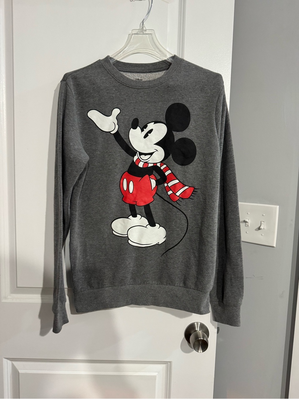 Adult Gray Mickey Mouse Graphic Sweatshirt - Disney size small